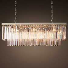Люстра RH 1920S ODEON CLEAR GLASS FRINGE nickel