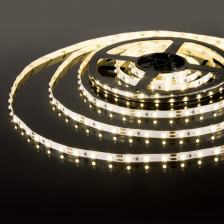 Светодиодная лента 12V 9,6W IP20 Набор светодиодной ленты 12V 9,6W 120Led 2835 IP20 теплый белый, 5м