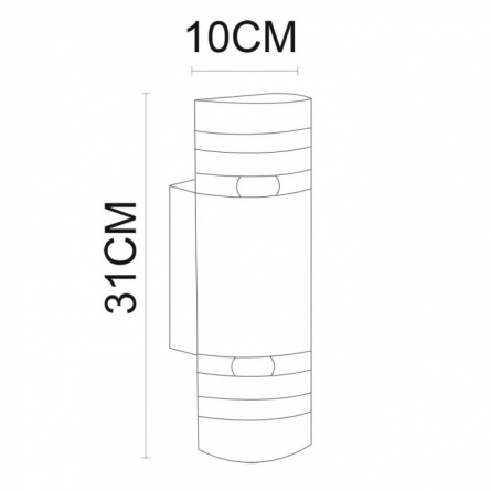 Настенный светильник уличный Metro A8162AL-2BK фото 2