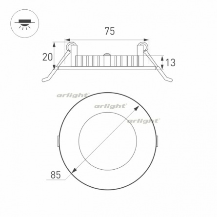 Точечный светильник DL EDGE 020104 фото 3