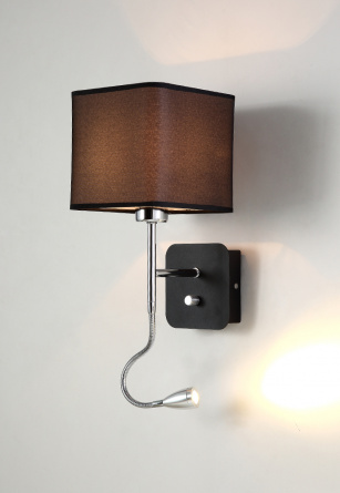Бра Crystal Lux PACO AP2 CHROME/BLACK фото 2
