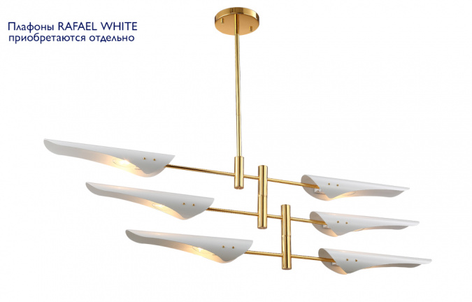Люстра (без плафонов) Crystal Lux RAFAEL SP6 GOLD фото 1