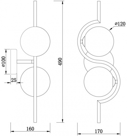 Бра Harmonie FR5124WL-02BS фото 2