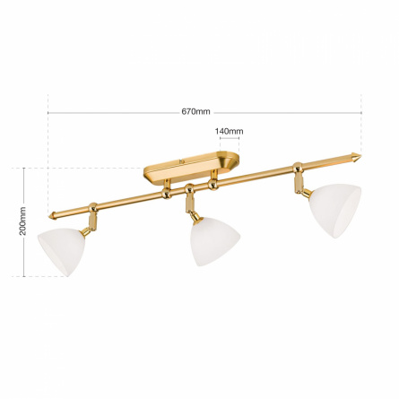 Бра Orion Str 10-347/3 gold-matt/438 opal фото 4