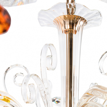Бра Crystal Lux CATARINA AP1 V2 GOLD/TRANSPARENT-COGNAC фото 7