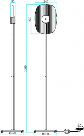 Торшер Eclipse MOD152FL-L1BK фото 2