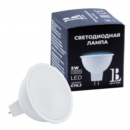 Лампочка светодиодная  GU5,3-5W-MR16-4000K_lb фото 1