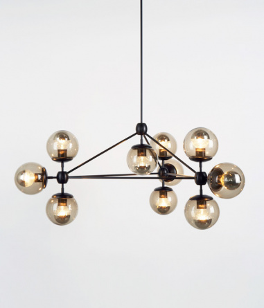 Люстра Modo Chandelier 10 Globes Black фото 1