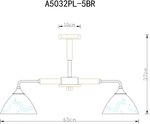 Потолочная люстра Matthew A5032PL-5BR фото 2