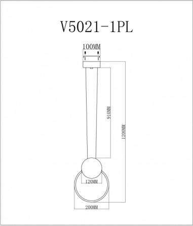 Подвесной светильник Store V5021-1PL фото 2
