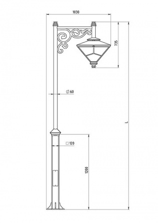 Наземный фонарь Exbury 541-31/b-50 фото 2
