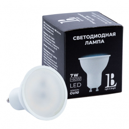 Лампочка светодиодная  GU10-7W-MR16-3000K_lb фото 1