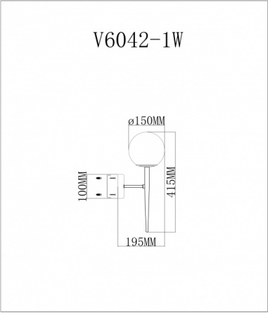 Бра Scrumbel V6042-1W фото 2