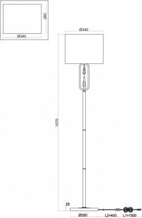 Торшер Riverside FR1007FL-01BS фото 2