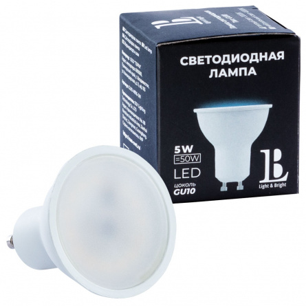 Лампочка светодиодная  GU10-5W-MR16-3000K_lb фото 1