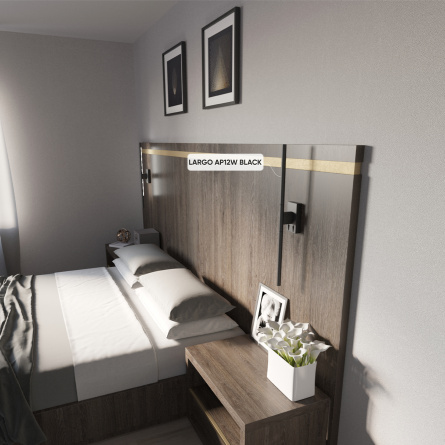 Бра Crystal Lux LARGO AP12W BLACK фото 4