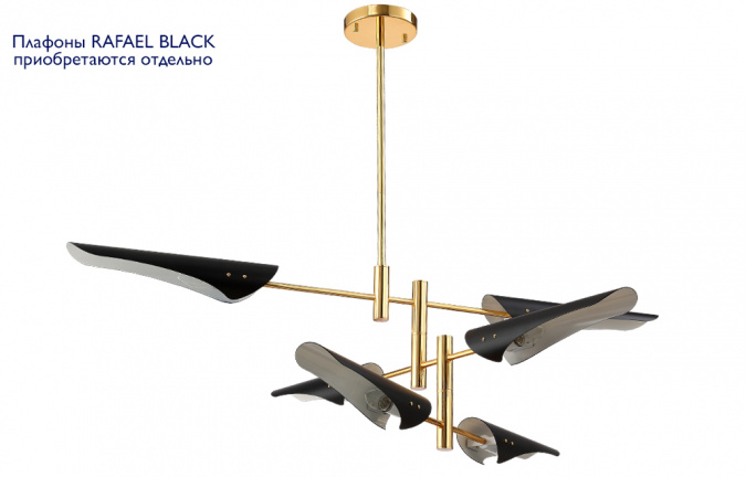 Люстра (без плафонов) Crystal Lux RAFAEL SP6 GOLD фото 4