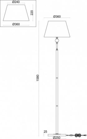 Торшер Rosemary FR5190FL-01BS фото 2